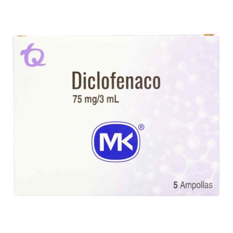 DICLOFENACO 75 MG 3ML CAJA X 5 AMPOLLAS MK