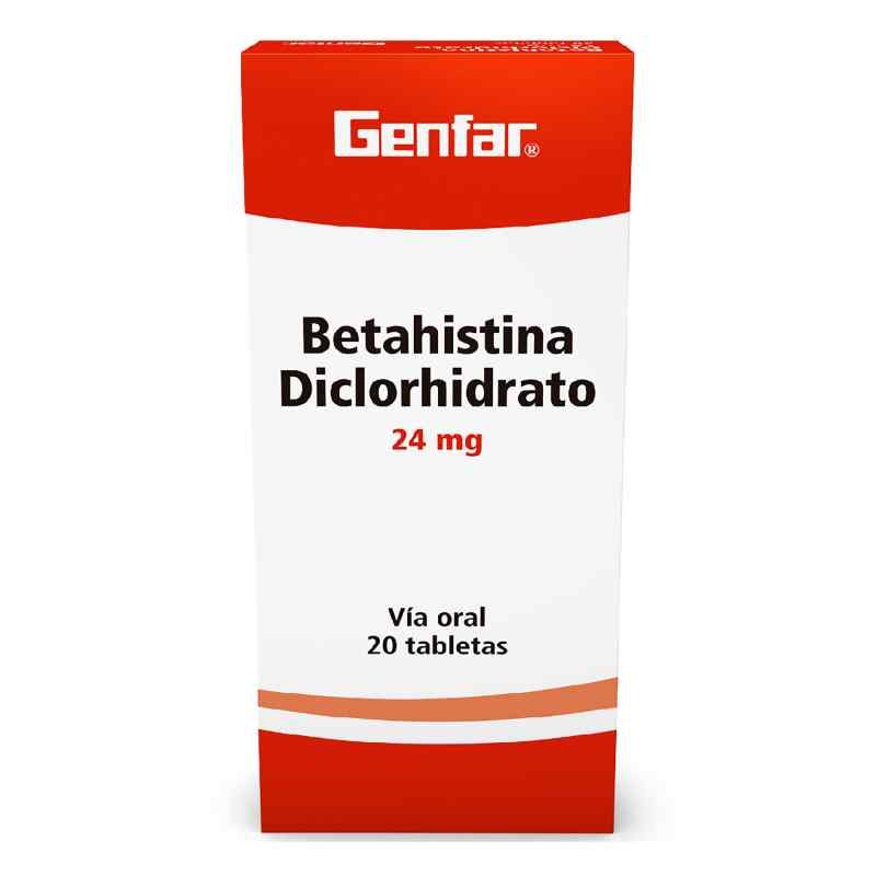 BETAHISTINA 24 MG CAJA X 20 TABLETAS GENFAR