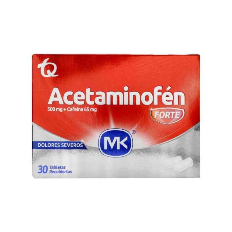 ACETAMINOFEN FORTE 500 MG + CAFEINA 65 MG CAJA X 30 TABLETAS
